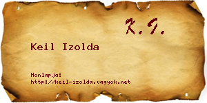 Keil Izolda névjegykártya